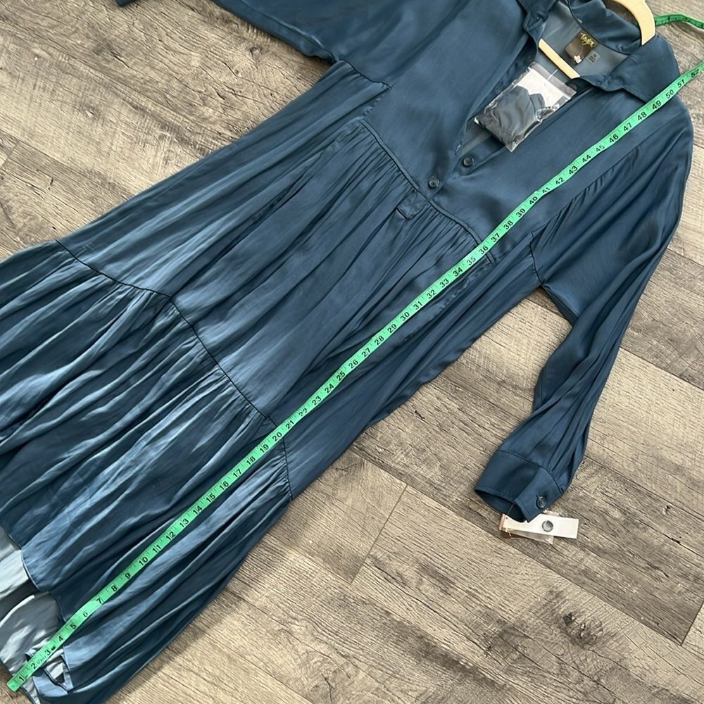 Taylor blue midi dress Sz 10 NWT - Picture 9 of 9